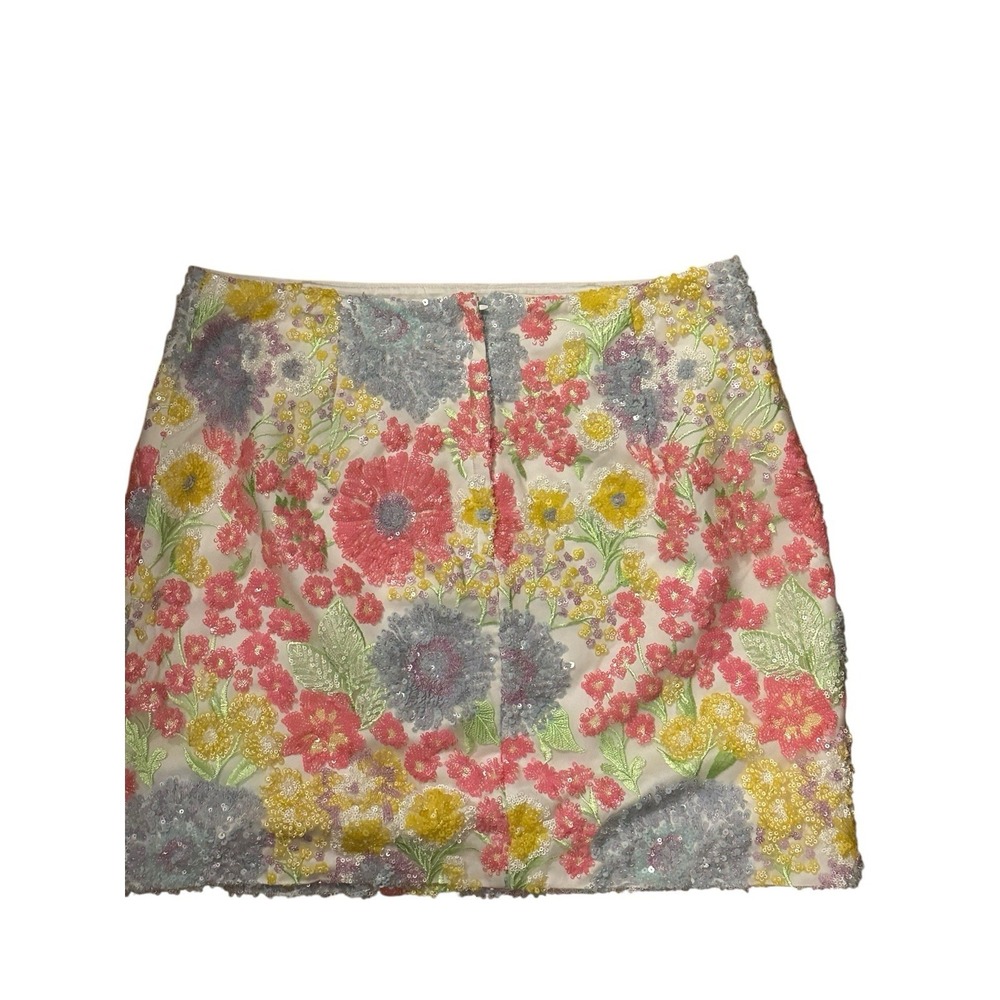 Lilly Pulitzer Kels Sequin Mini Skirt Multi Views from a Via Floral Sz 12 NEW - Picture 13 of 14